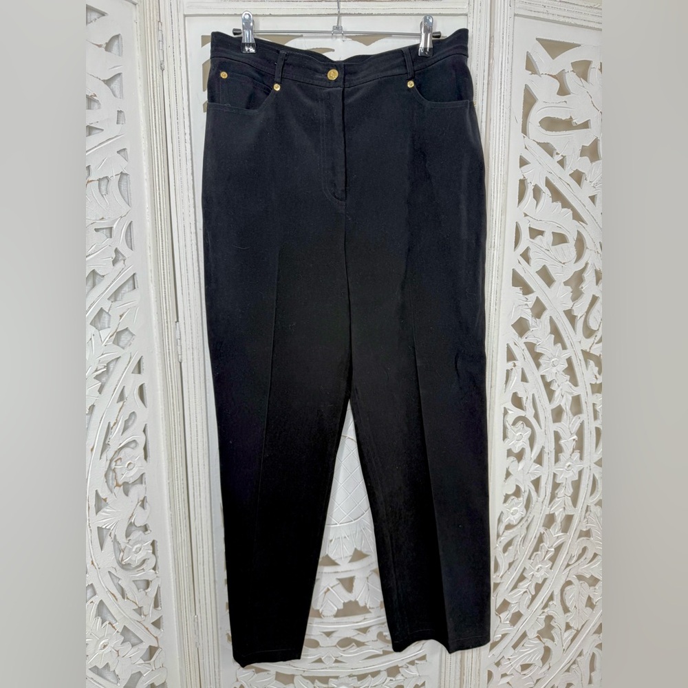 St. John Sport Black Straight Leg Pants